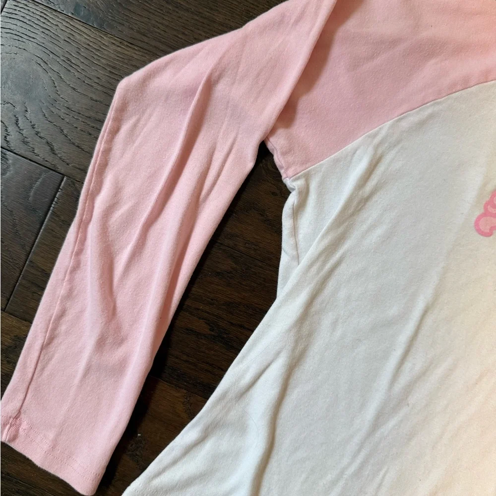 Y2K Raglan Baseball Tee Nike Shirt Pink Mizzou College Baby Tee‎ Sparkle Logo